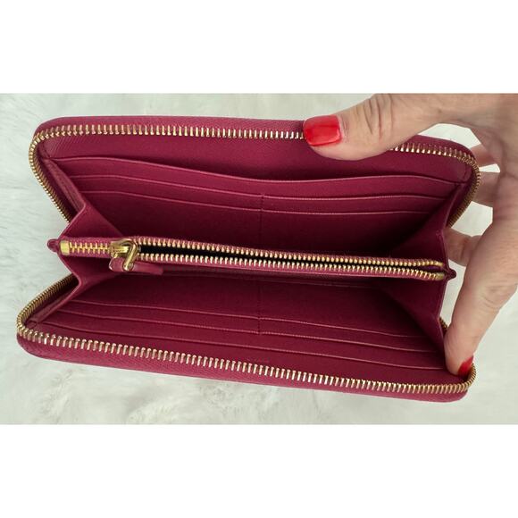 Prada Saffiano Leather Zip Wallet - Picture 7 of 8